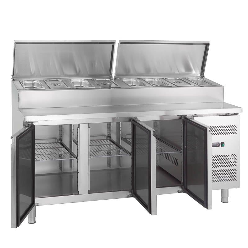 MESA REFRIGERADA GN1/1 3 PUERTAS FONDO 80CM SHH3000/800