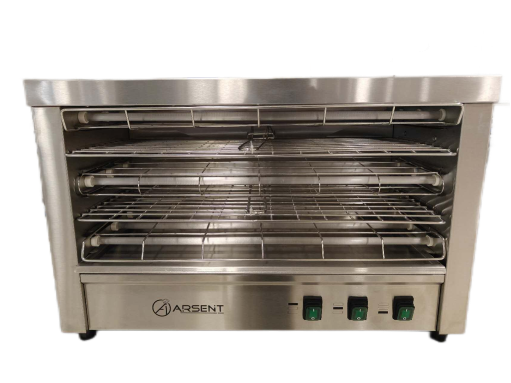 Tostador eléctrico doble de 632x280x410 mm QTO-560