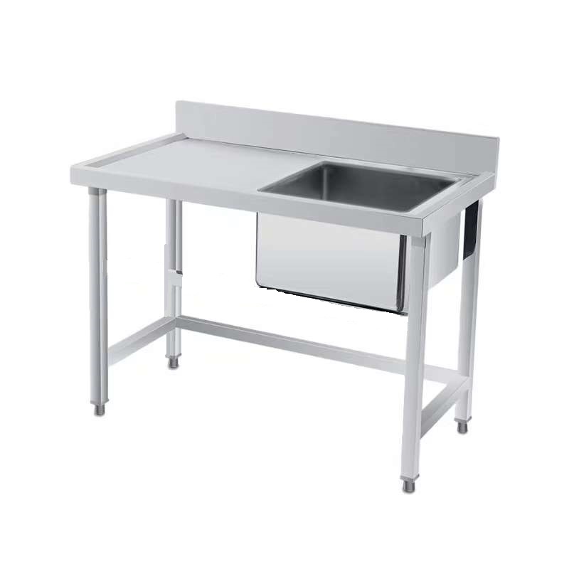 Fregadero inox de 120x60x85cm – 1 cubeta escurridor a la izquierta