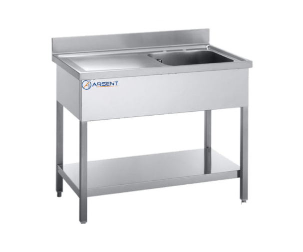 Fregadero inox de 120cm con estante – 1 Cubeta
