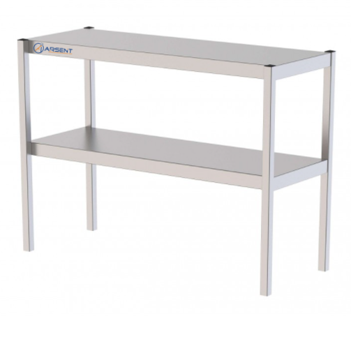 ESTANTE SOBREMESA ACERO INOXIDABLE DOBLE PARA MESAS DE TRABAJO 1500x300x600mm