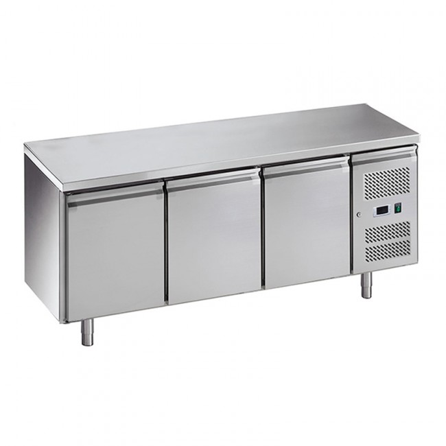 Mesa Refrigerada Snack Acero Inoxidable 3 Puertas 1795x600x960h mm SNACK3100TN
