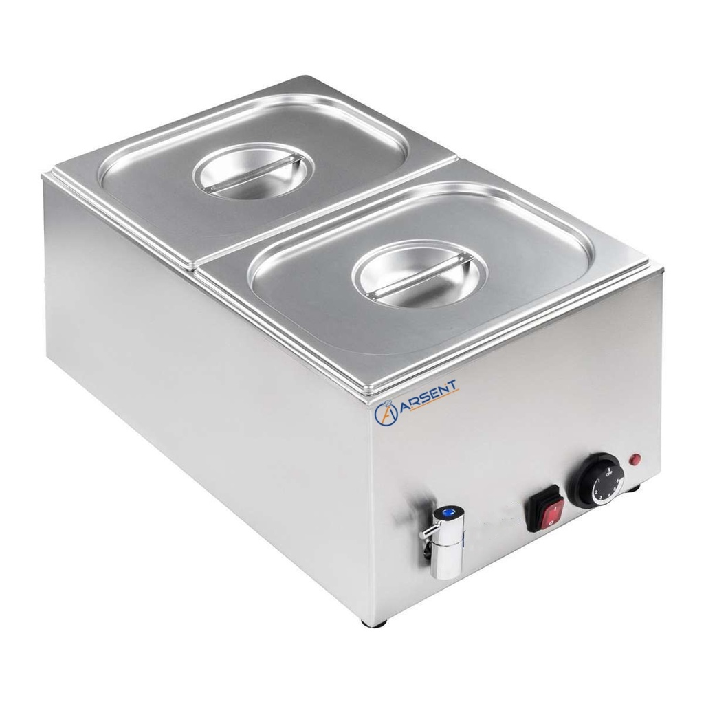 Baño maría – 2 GN 1/2 – Grifo de vaciado