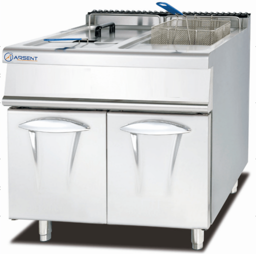 Freidora Industrial a Gas con Mueble 28+28 Litros GF-985