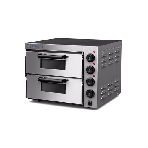 HORNO ELÉCTRICO PARA 2 PIZZAS COMPACTO DE 560X570X440H MM PARA 2 PIZZAS ZH-3M