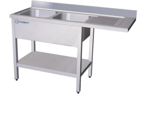 Fregadero para lavavajillas 160 o 180 x 70 cm -dos cubas