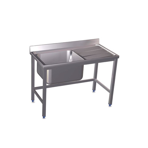 Fregadero inox de 120x60x85cm – 1 cubeta escurridor a la derecha