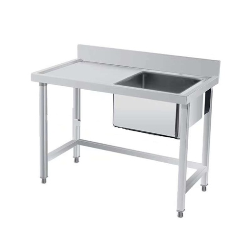 Fregadero inox de 120x60x85cm – 1 cubeta escurridor a la izquierta