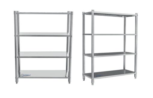 Estantería 4 estantes de acero inox 1000x500x1800mm