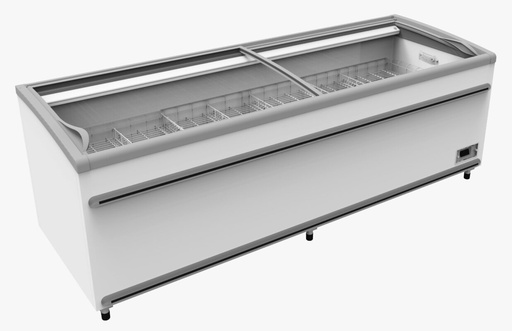 Isla de congelados arcón congelador conservador expositor de congelados doble servicio 1856x858x832mm