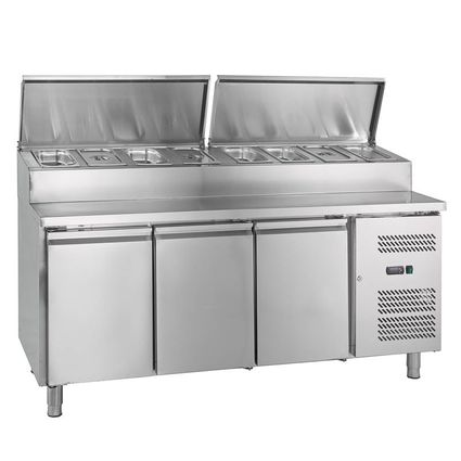 MESA REFRIGERADA GN1/1 3 PUERTAS FONDO 80CM SHH3000/800