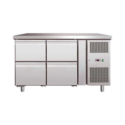 Mesa snack refrigerada 4 cajones de 1360x700x860mm GN2140TN