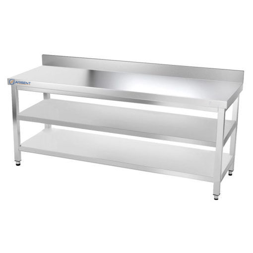 Mesa de trabajo con peto estante 2 baldas